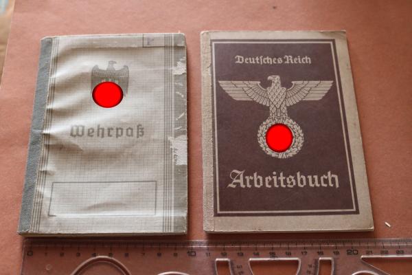 Military passport and work book of a man from Kamenz Saxony